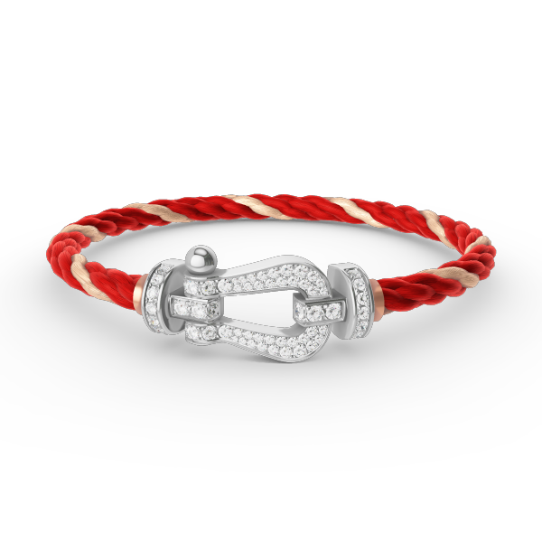 [Everoly JW]FORCE GROSSES HUFEISEN-ARMBAND MIT VOLLMUNDDIAMANTEN SILBER