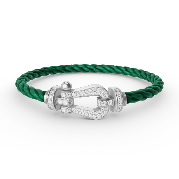 [Everoly JW]FORCE GROSSES HUFEISEN-ARMBAND MIT VOLLMUNDDIAMANTEN SILBER