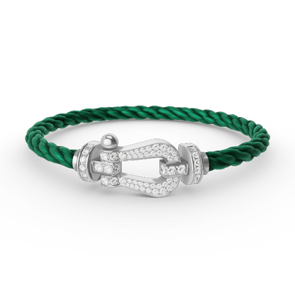 [Everoly JW]FORCE GROSSES HUFEISEN-ARMBAND MIT VOLLMUNDDIAMANTEN SILBER