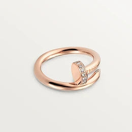 [Elitejewels]JUSTE RING 2.65MM PINK GOLD DIAMOND