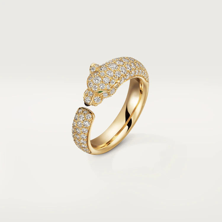 [Elitejewels]PANTHERE PINK GOLD DIAMOND RING