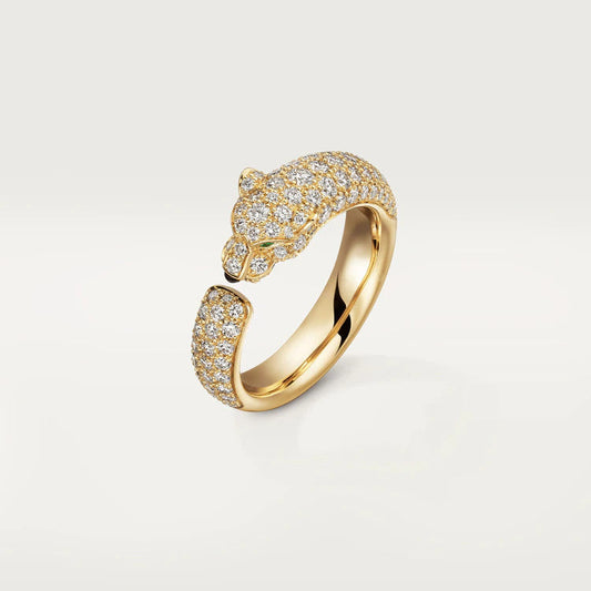 [Elitejewels]PANTHERE PINK GOLD DIAMOND RING